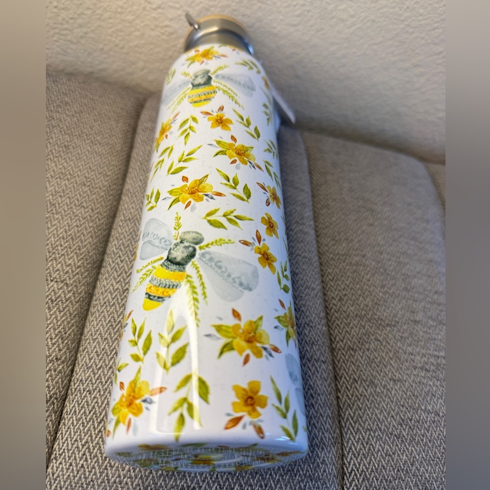 Stainless Steal Tumbler - Bee and Floral Design, 25oz — Primitives By Kathy - Picture 4 of 13